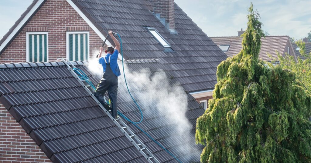 Expert roof cleaning service by Bradenton Pressure Washing.
